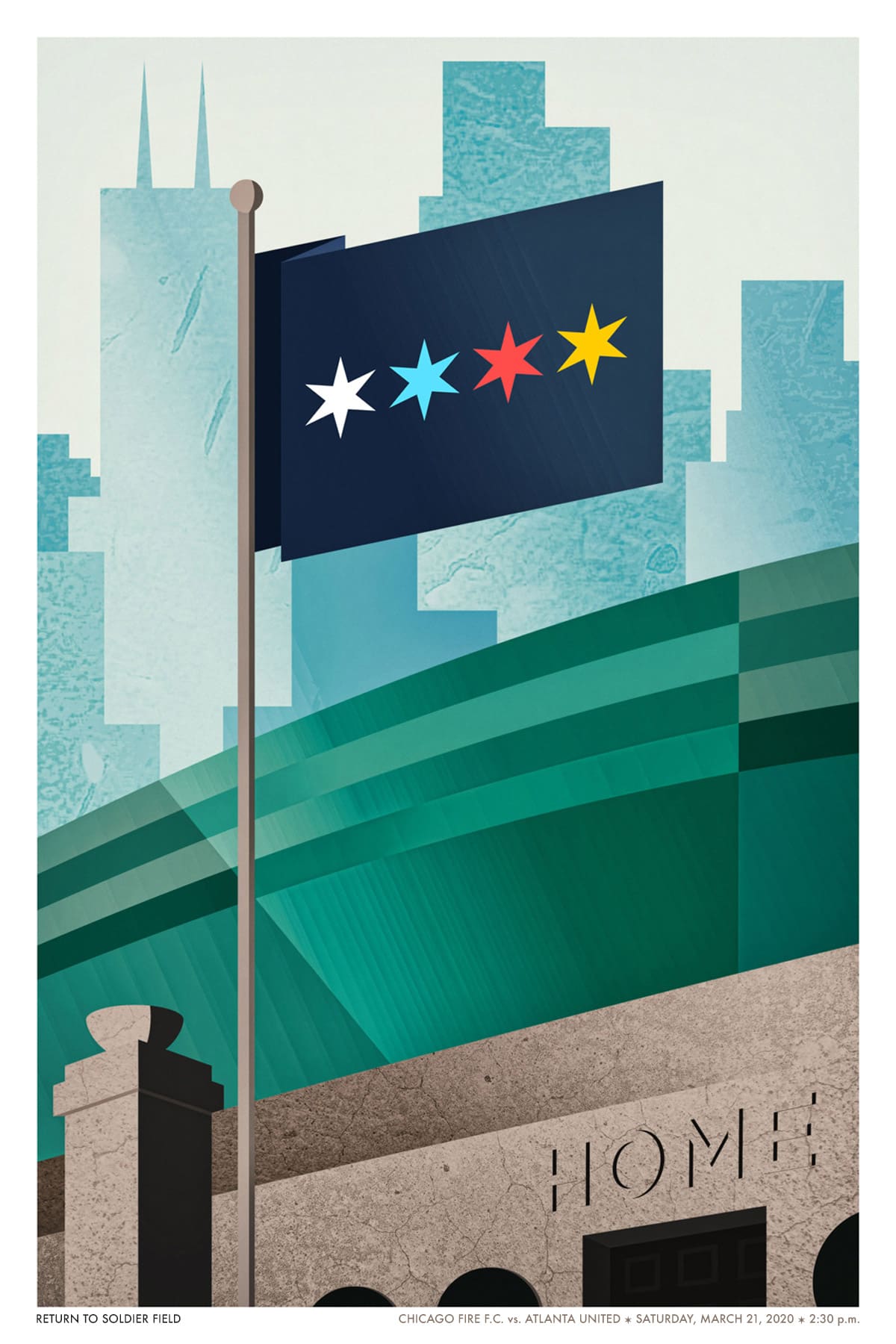 poster by M.Willis: Return to Soldier Field