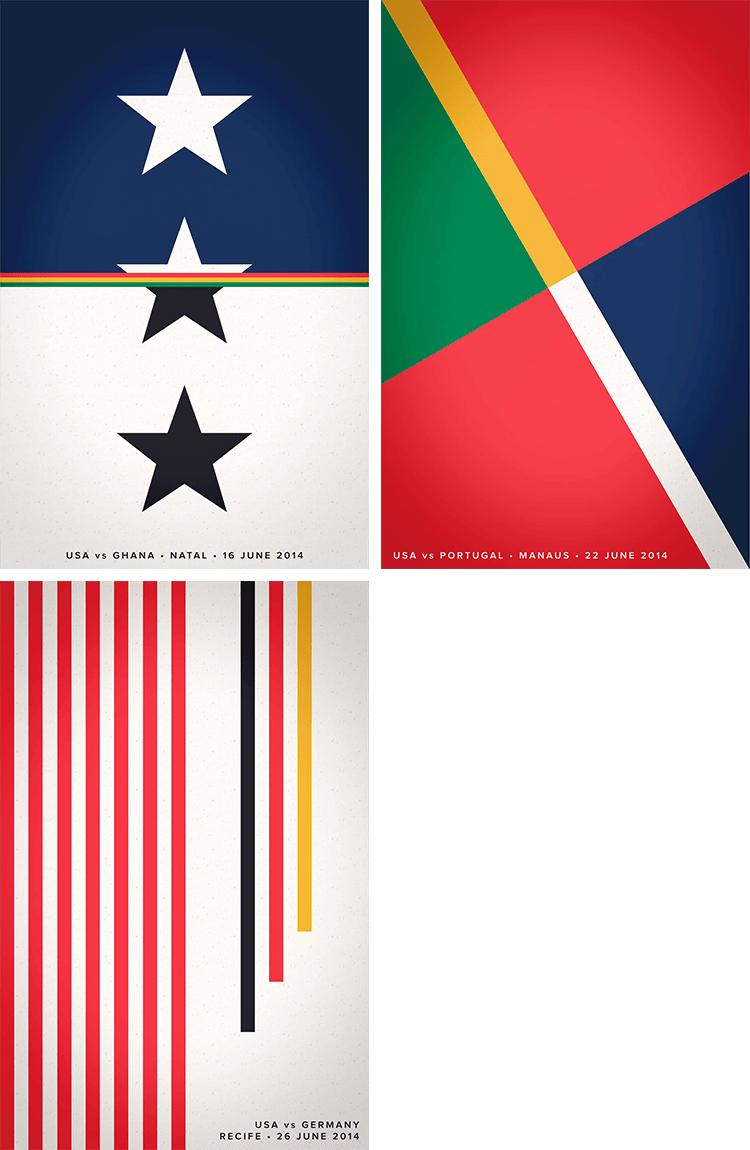 poster by M.Willis: USA Matchday poster series, 2014 World Cup